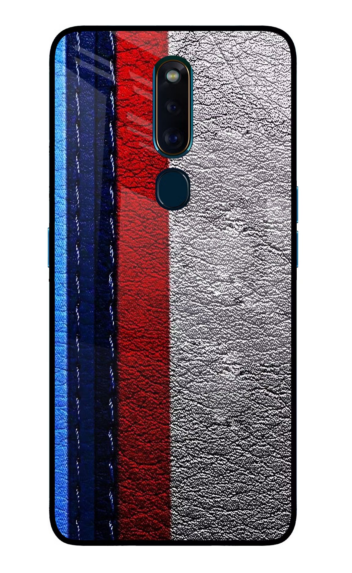 BMW Stripes Oppo F11 Pro Glass Case Back Cover by Casekaro