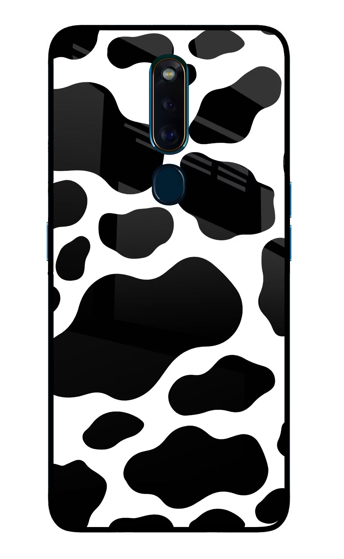 Cow Spots Oppo F11 Pro Glass Case Back Cover by Casekaro