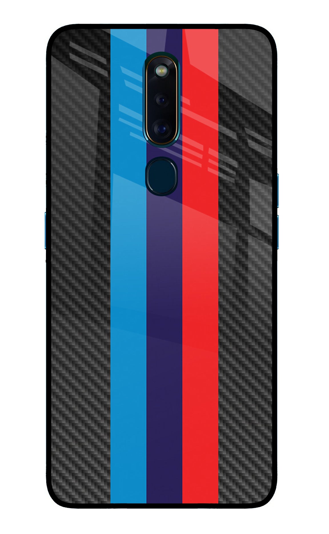 BMW Stripes Pattern Oppo F11 Pro Glass Case