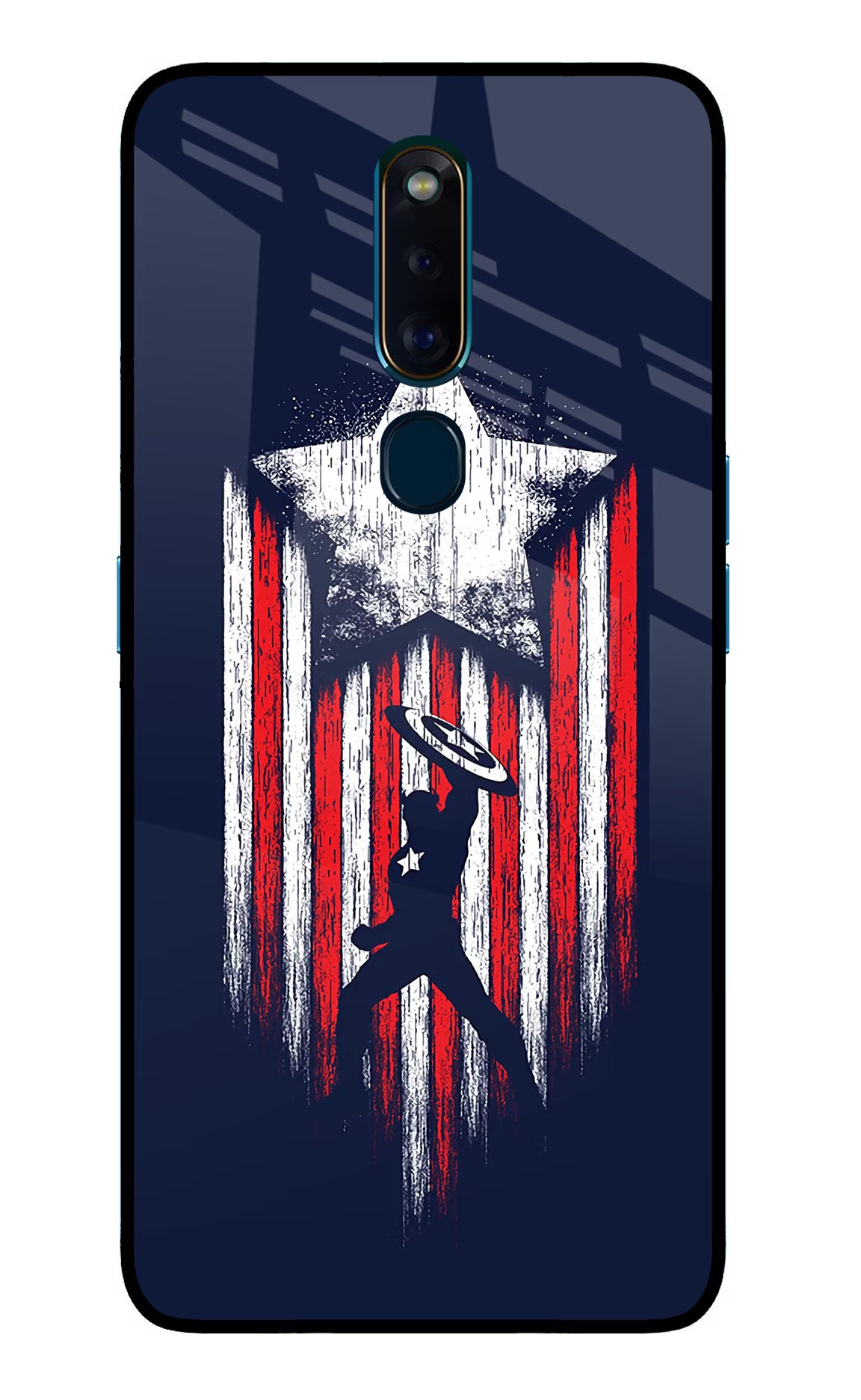Captain America Marvel Art Oppo F11 Pro Glass Case Back Cover by Casekaro
