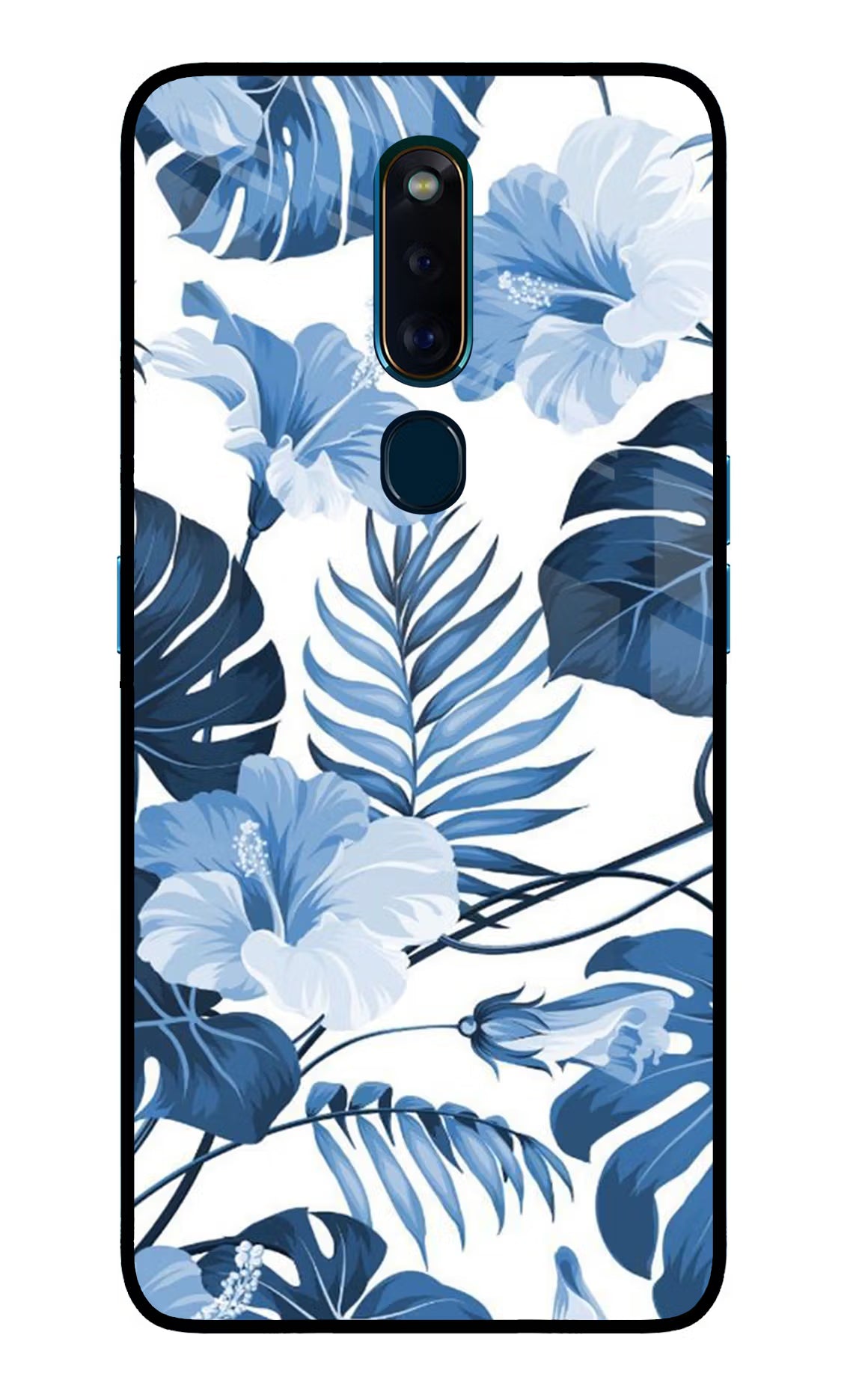 Fabric Art Oppo F11 Pro Glass Case Back Cover by Casekaro