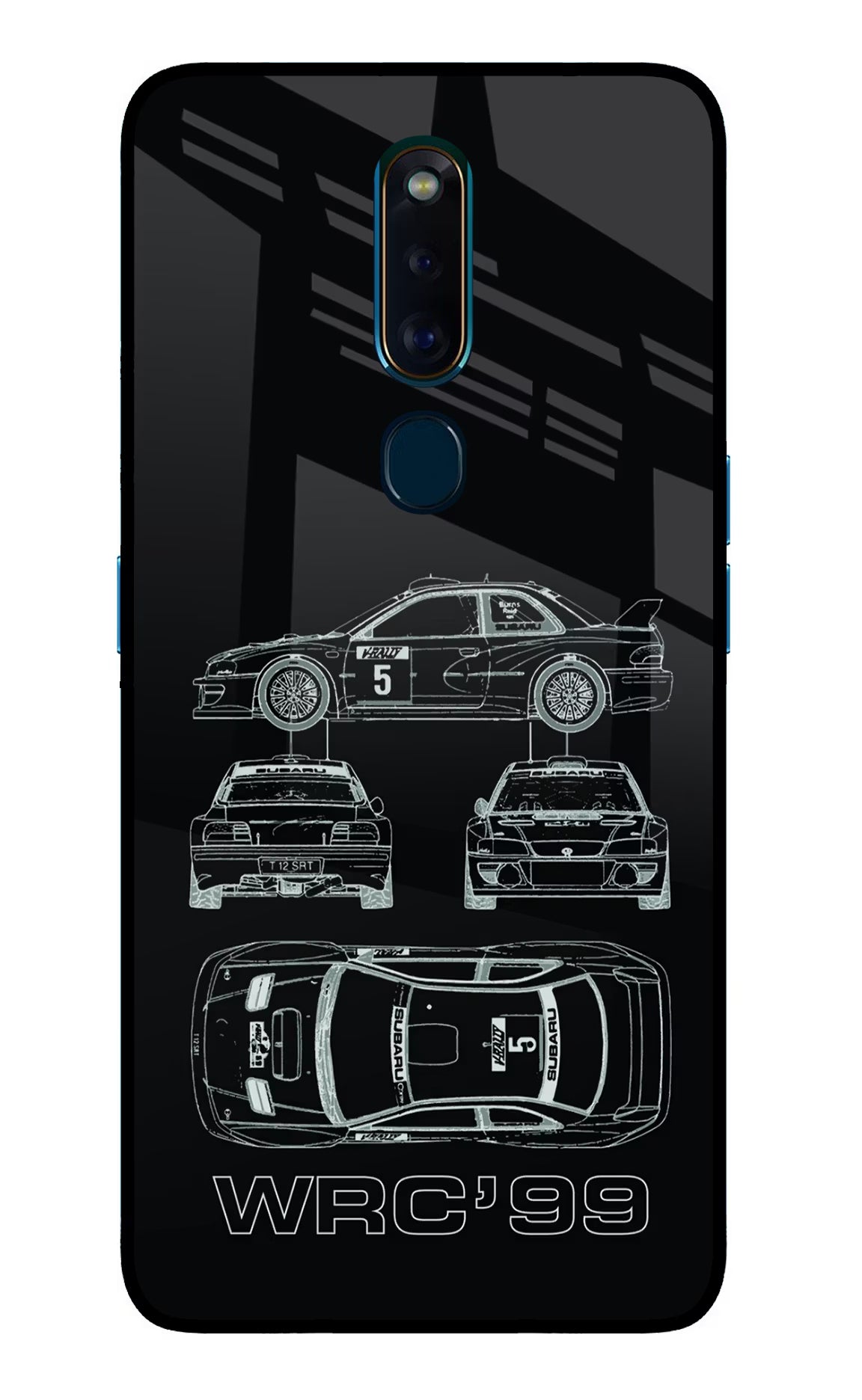 WRC'99 Oppo F11 Pro Glass Case Back Cover by Casekaro