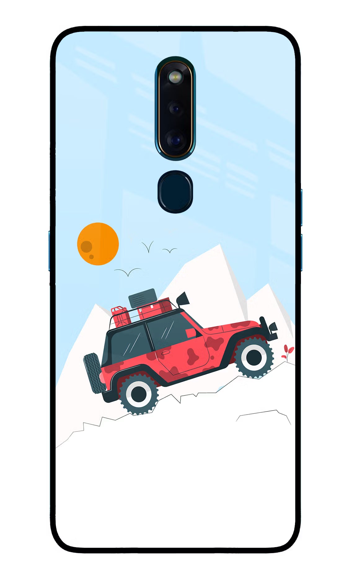 Mountain Trail Beast Oppo F11 Pro Glass Case Back Cover by Casekaro