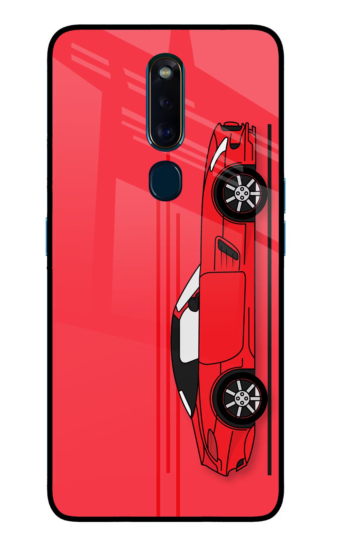 Red Velocity Oppo F11 Pro Glass Case