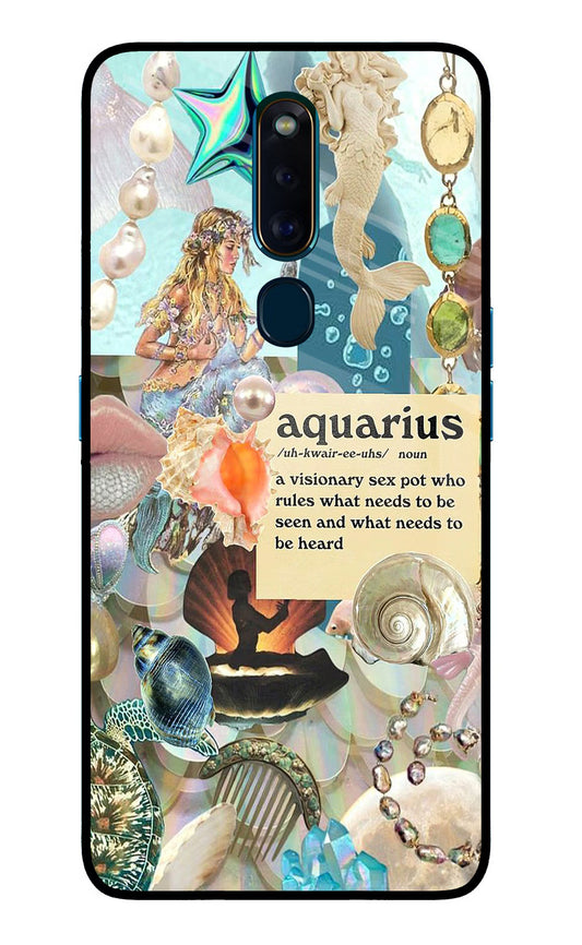 Aquarius Zodiac Oppo F11 Pro Glass Case