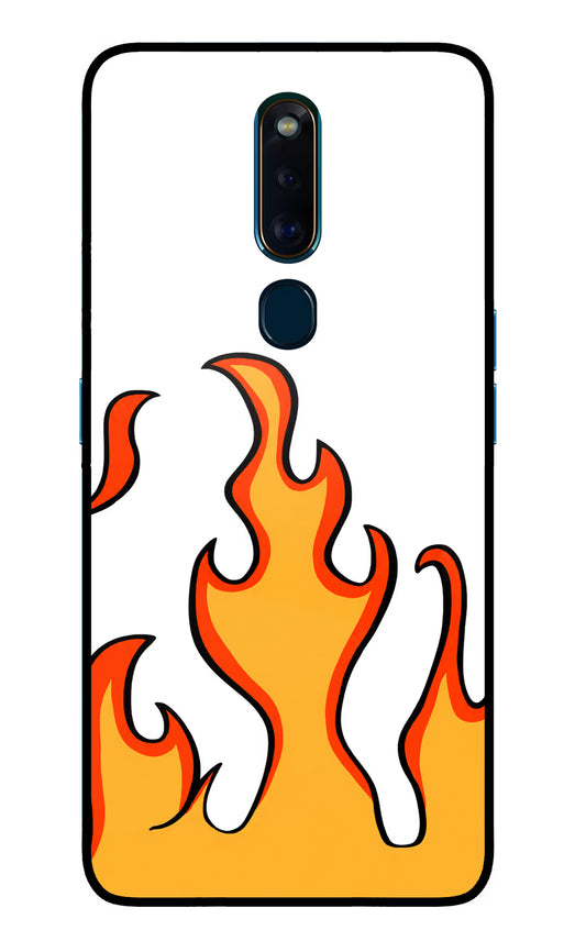 Fired Up – White Oppo F11 Pro Glass Case