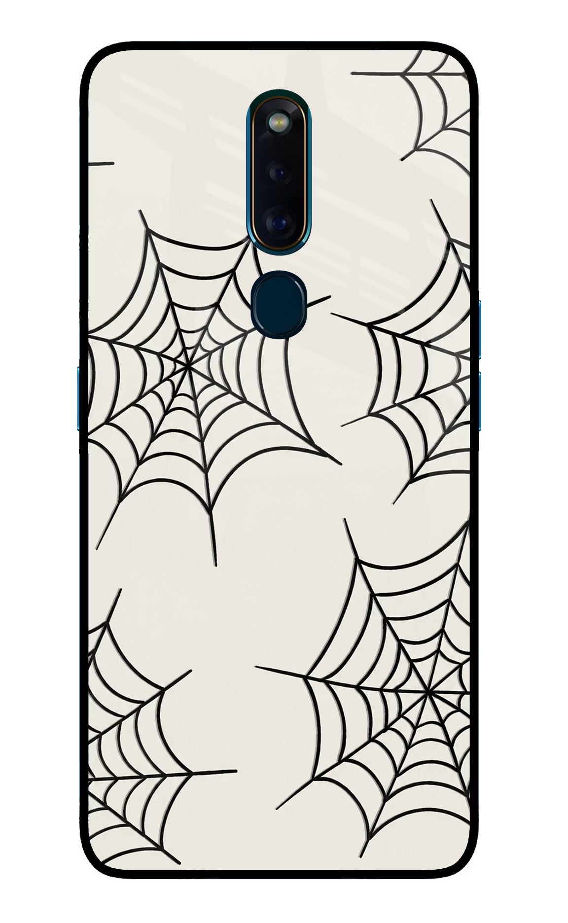 Spider Web Oppo F11 Pro Glass Case Back Cover by Casekaro
