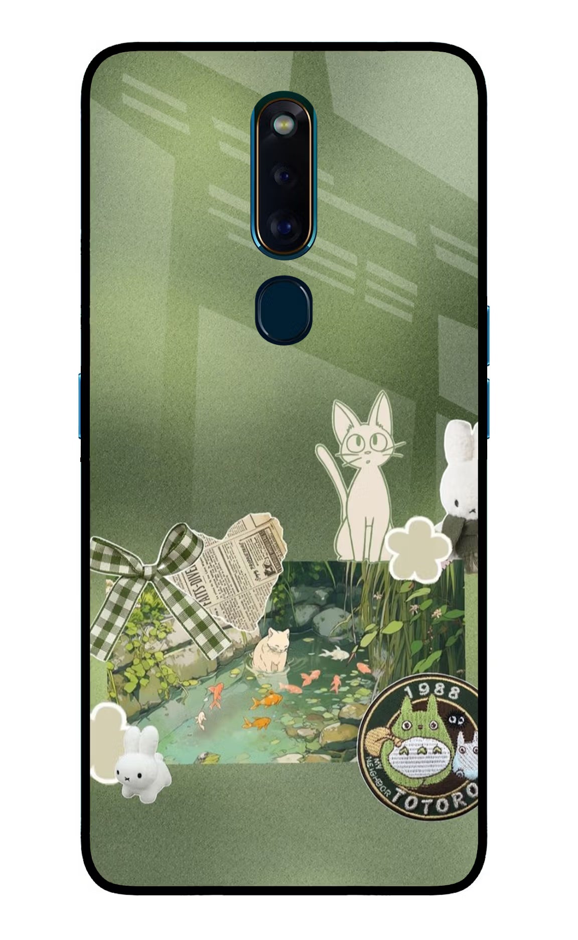 Aesthetic anime Oppo F11 Pro Glass Case Back Cover by Casekaro