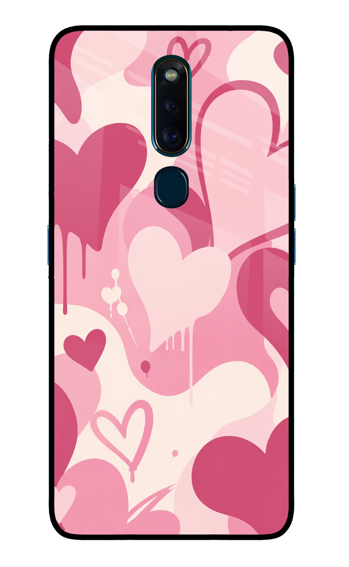 Hearty case Oppo F11 Pro Glass Case Back Cover by Casekaro