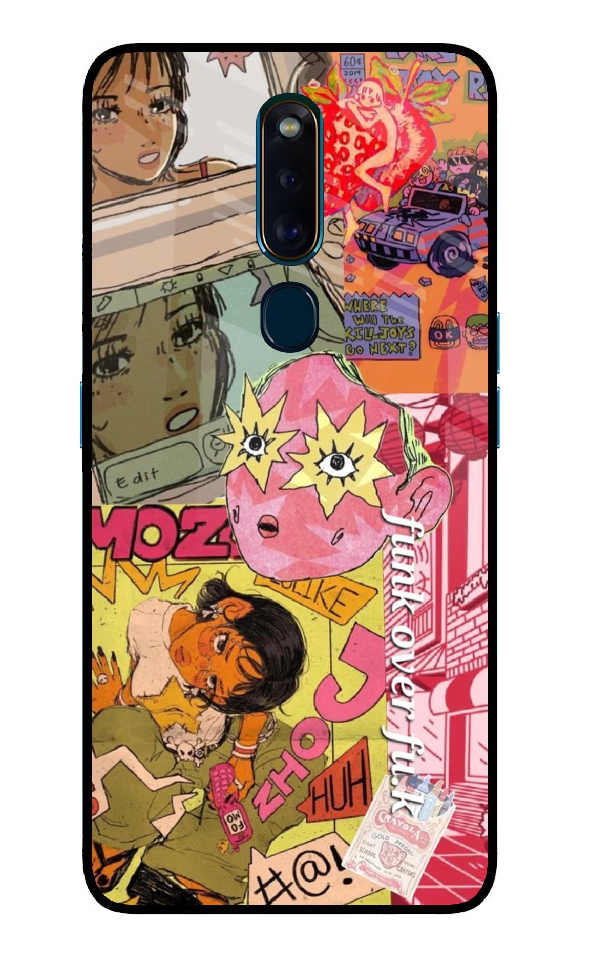 Funkover Oppo F11 Pro Glass Case Back Cover by Casekaro