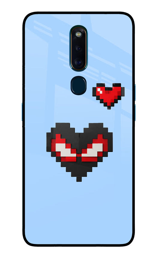 Peter Heart Oppo F11 Pro Glass Case
