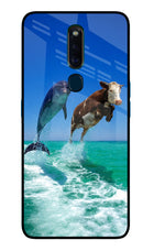 Dolphin vs Cow Oppo F11 Pro Glass Case