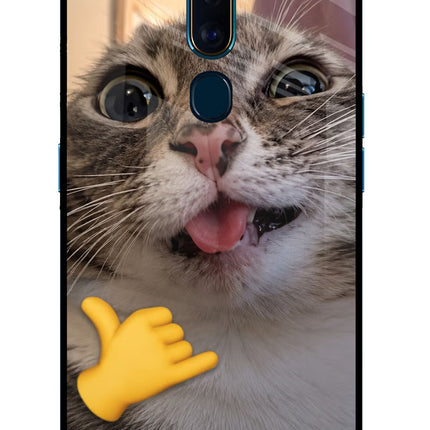 Silly Cat Call Oppo F11 Pro Glass Case