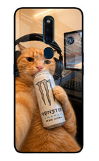 Gamer Cat Energy Oppo F11 Pro Glass Case