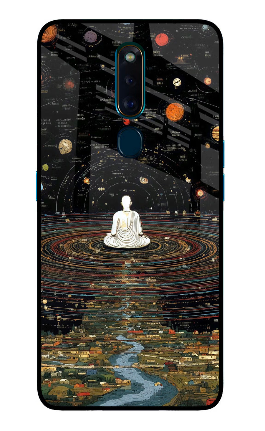 Space Monk Oppo F11 Pro Back Cover, Glass case