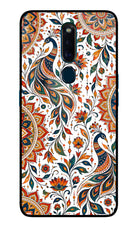 White Mayura Oppo F11 Pro Glass Case