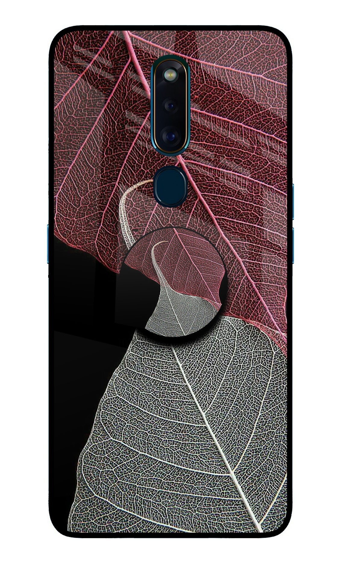 Leaf Pattern Oppo F11 Pro Glass Case