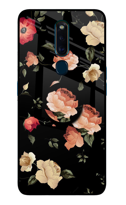 Flowers Oppo F11 Pro Glass Case