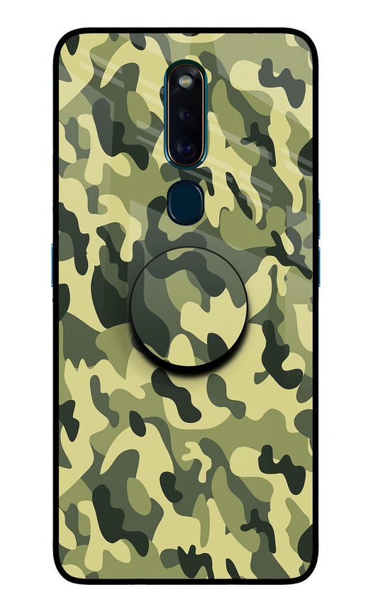 Camouflage Oppo F11 Pro Glass Case