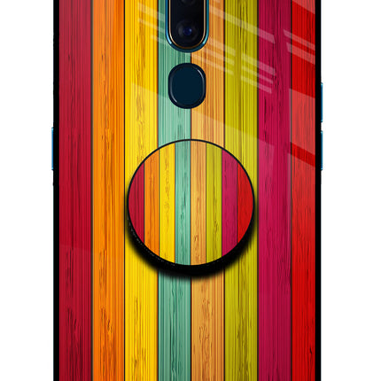 Multicolor Wooden Oppo F11 Pro Pop Case by Casekaro