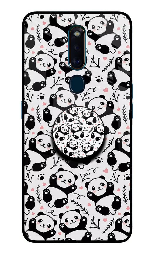 Cute Panda Oppo F11 Pro Glass Case