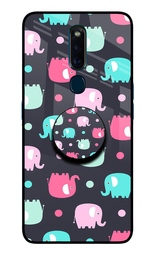 Baby Elephants Oppo F11 Pro Glass Case