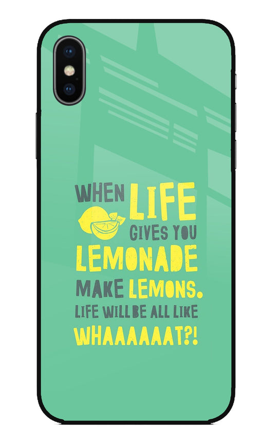 Quote iPhone XS Glass Case
