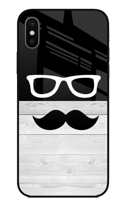 Mustache iPhone XS Glass Case