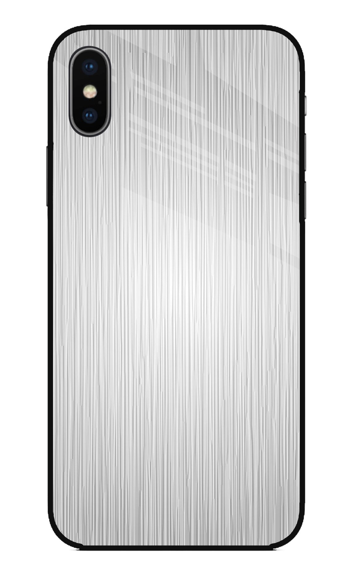 Wooden Grey Texture iPhone XS Back Cover