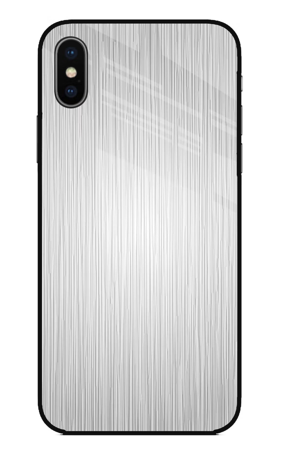 Wooden Grey Texture iPhone XS Glass Case Back Cover by Casekaro