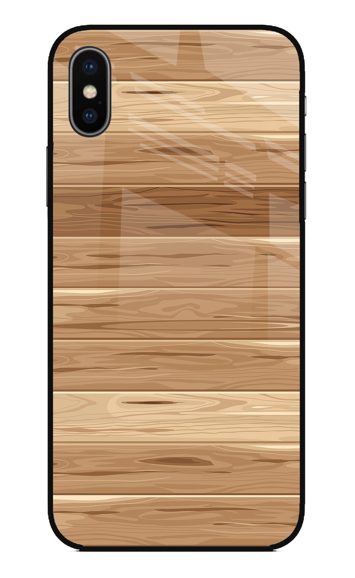 Wooden Vector iPhone XS Back Cover