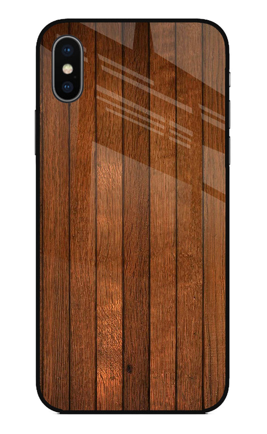 Wooden Artwork Bands iPhone XS Glass Case