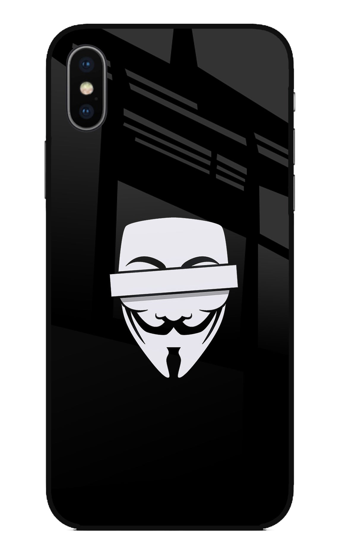 Anonymous Face iPhone XS Glass Case