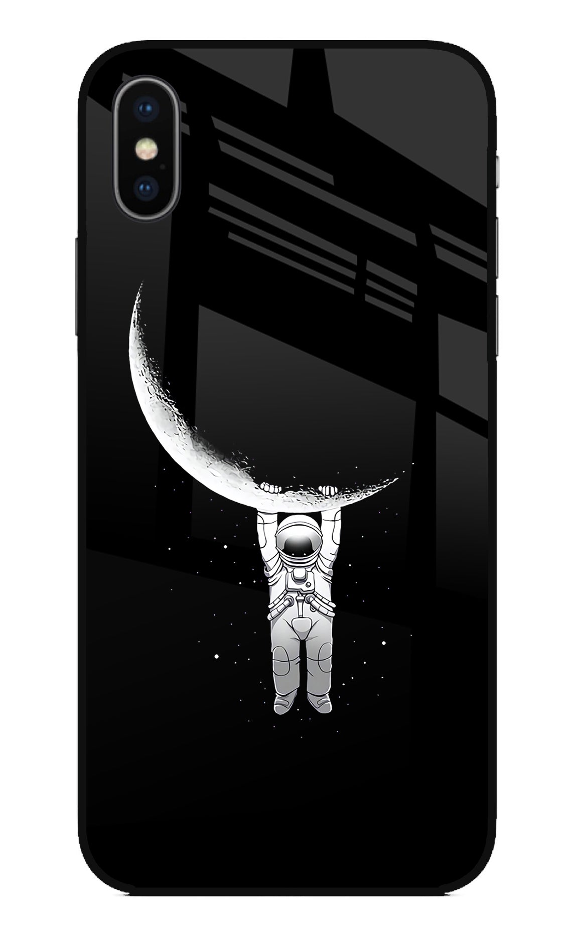 Moon Space iPhone XS Glass Case