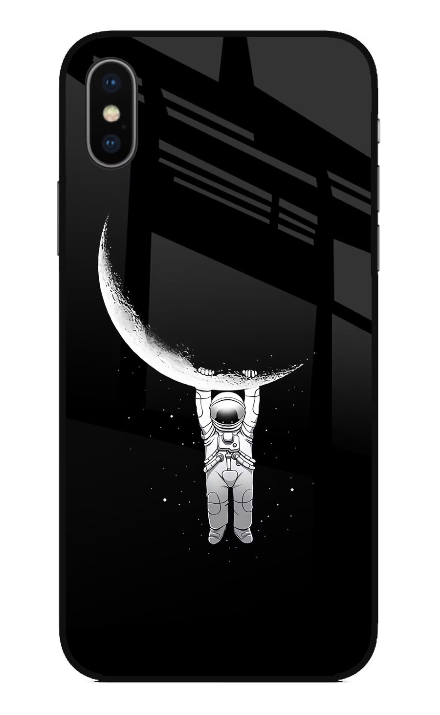 Moon Space iPhone XS Back Cover, Glass case