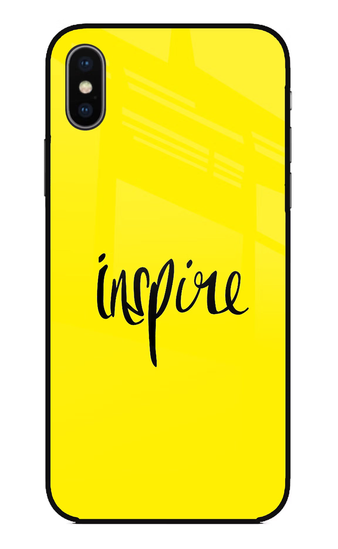Inspire iPhone XS Glass Case Back Cover by Casekaro