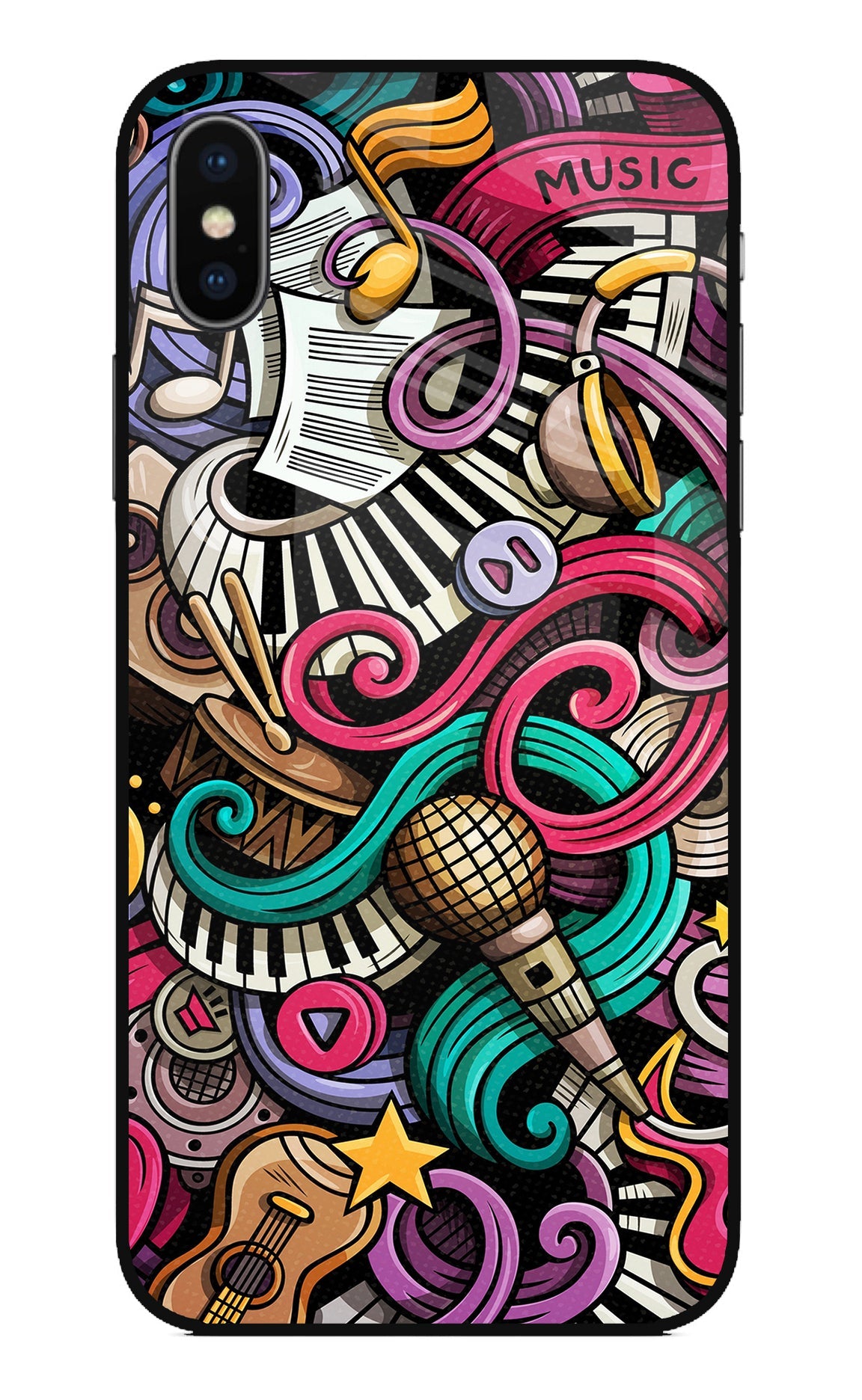 Music Abstract iPhone XS Back Cover