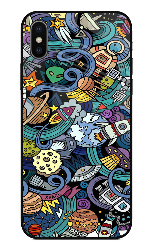 Space Abstract iPhone XS Glass Case