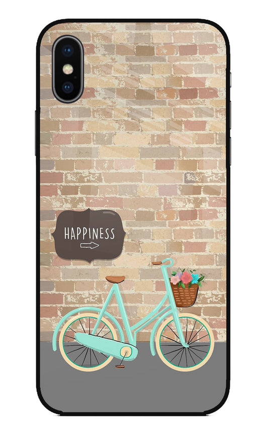 Happiness Artwork iPhone XS Glass Case