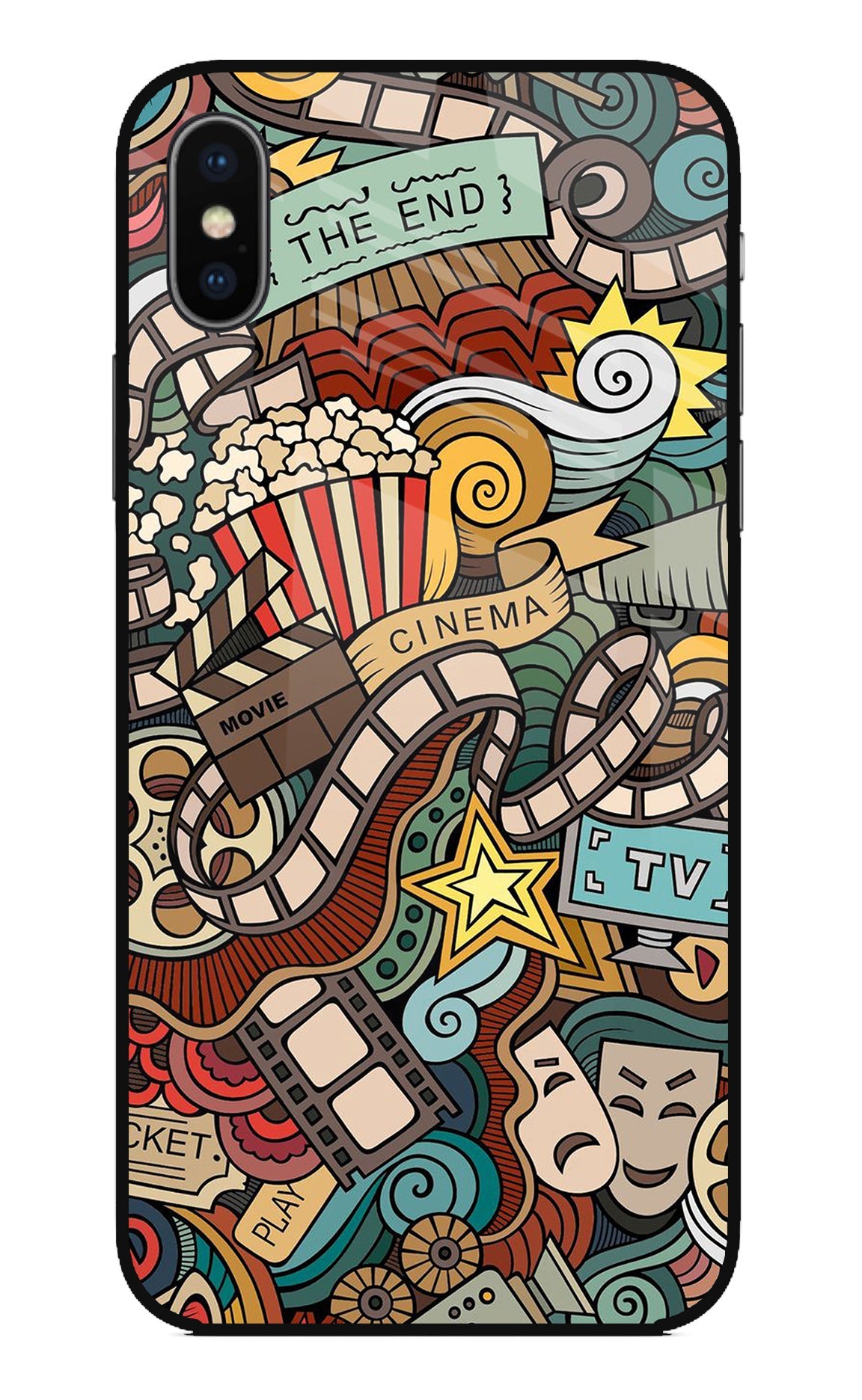 Cinema Abstract iPhone XS Glass Case