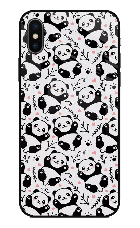 Cute Panda iPhone XS Glass Case