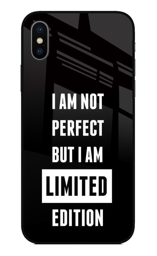 I Am Not Perfect But I Am Limited Edition iPhone XS Glass Case