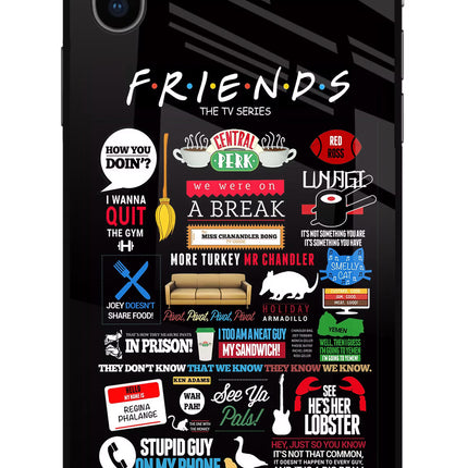 FRIENDS iPhone XS Glass Case Back Cover by Casekaro