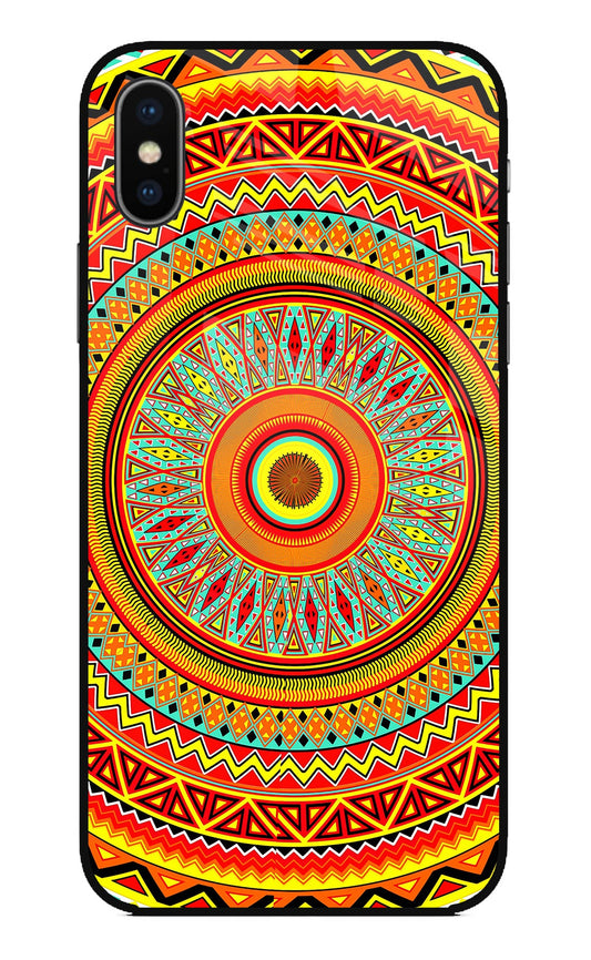 Mandala Pattern iPhone XS Glass Case