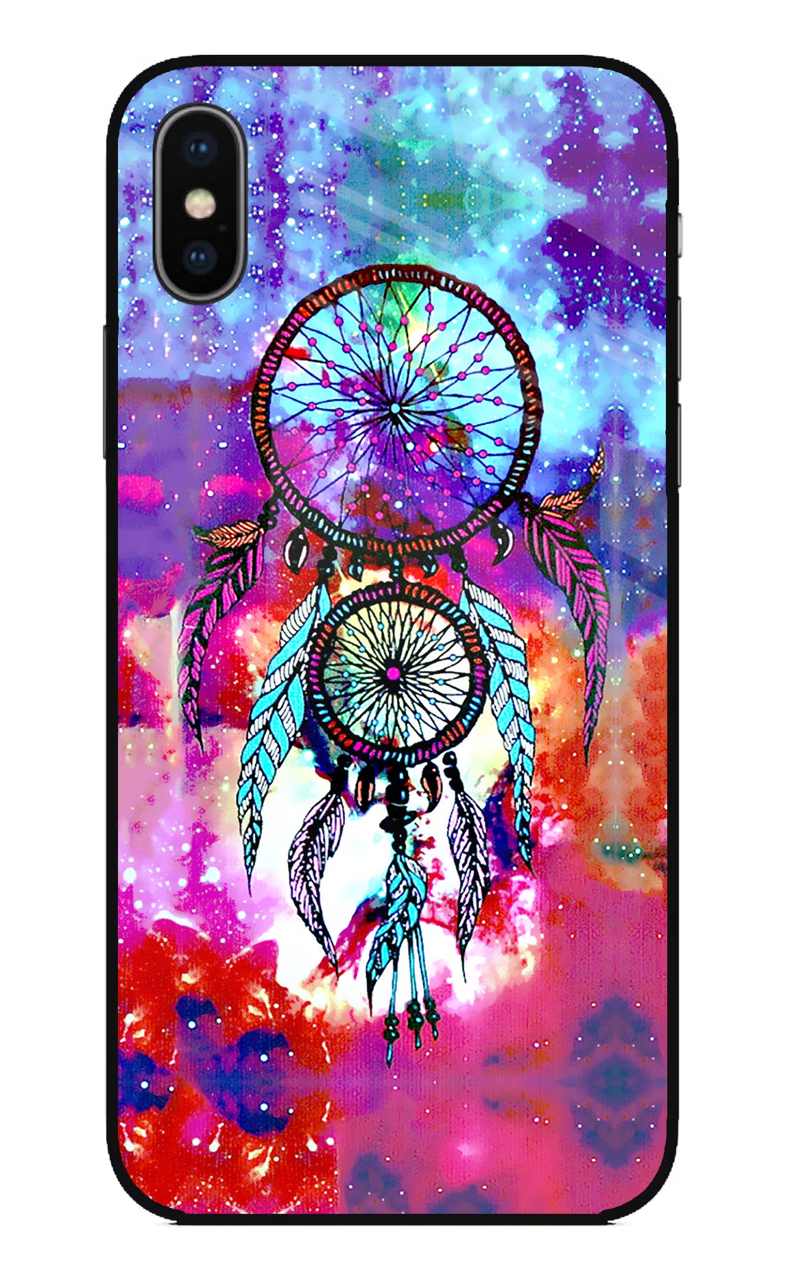 Dream Catcher Abstract iPhone XS Glass Case Back Cover by Casekaro