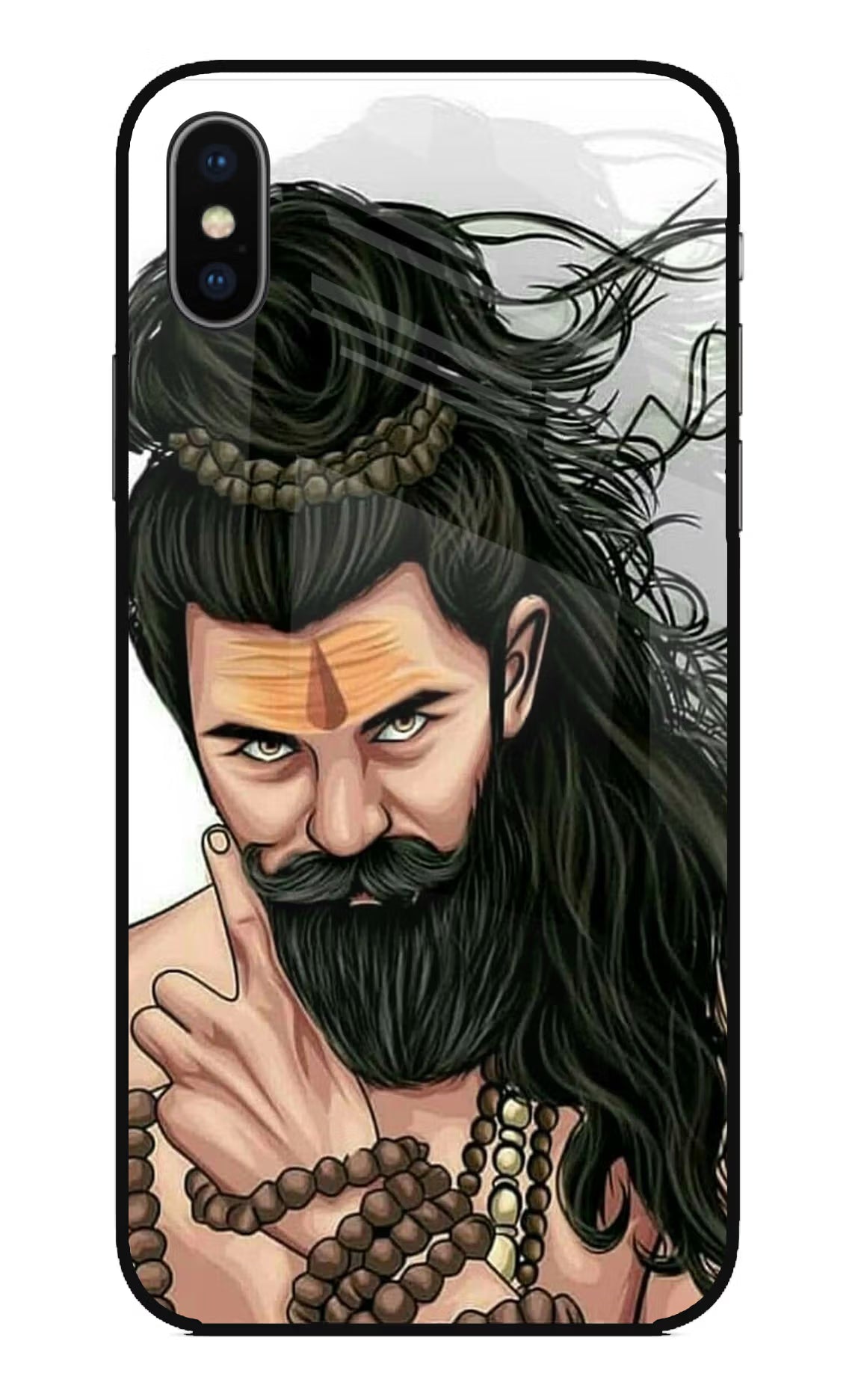 Mahadev iPhone XS Glass Case Back Cover by Casekaro
