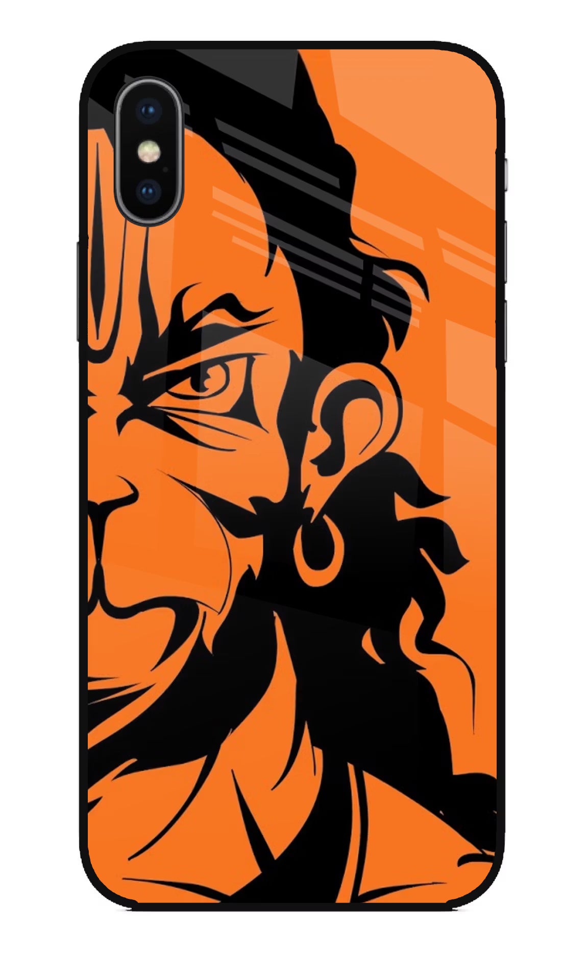 Hanuman iPhone XS Glass Case Back Cover by Casekaro