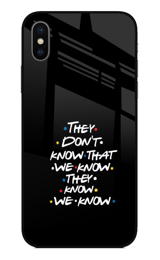 FRIENDS Dialogue iPhone XS Glass Case