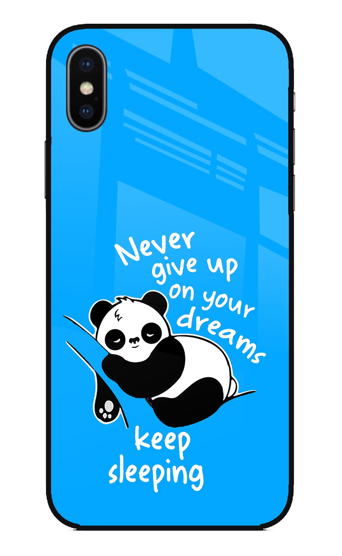 Keep Sleeping iPhone XS Glass Case Back Cover by Casekaro