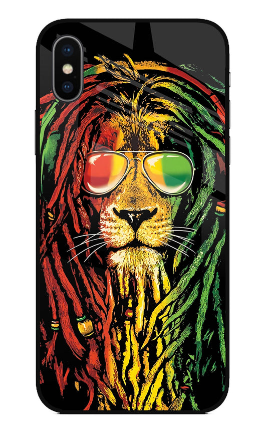 Rasta Lion iPhone XS Glass Case